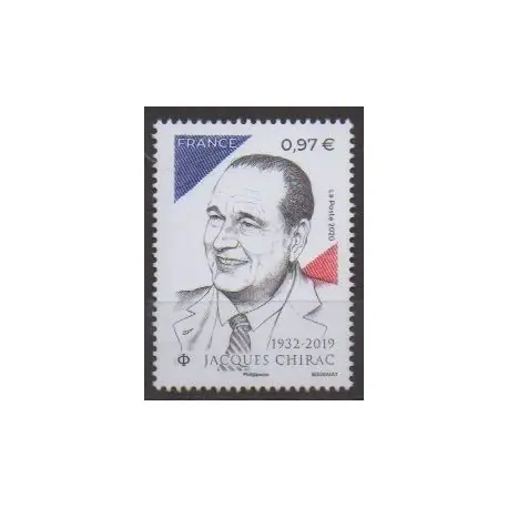 Prix Cassé France - Poste - 2020 - No 5428 - Célébrités - Jacques Chirac