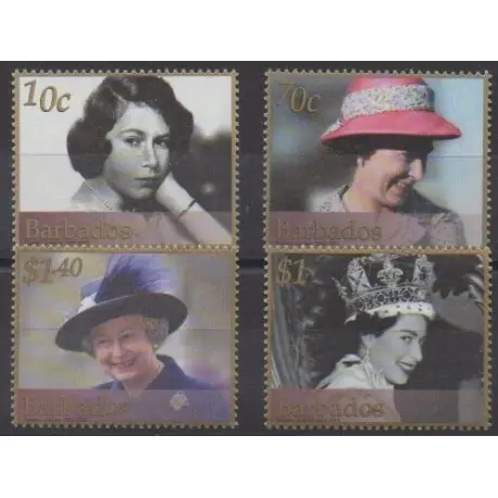 Paiement Sécurisé Barbade - 2002 - No 1064/1067 - Royauté - Principauté