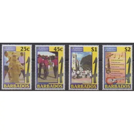 Barbade - 2001 - No 1060/1063 - Histoire Certifié