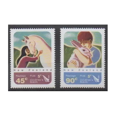 Nouvelle-Zélande - 2005 - No 2178/2179 - Santé ou Croix-Rouge - Enfance Certifié