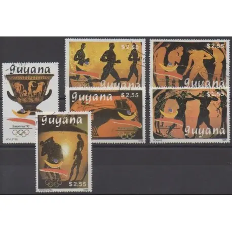 Promotion Saisonnière Guyana - 1989 - No 2151D/2151J - Jeux Olympiques d'été - Oblitérés