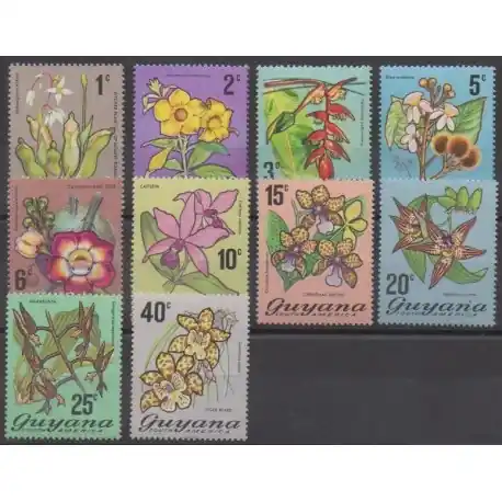 Acheter Direct Guyana - 1971 - No 376/385 - Fleurs