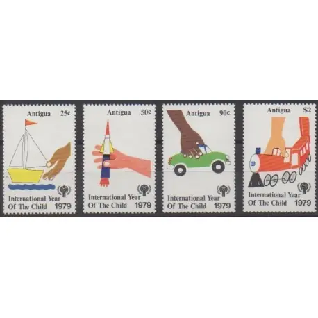 Commande En Gros Antigua - 1979 - No 543/546 - Enfance