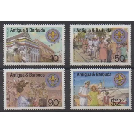Top Qualité Antigua et Barbuda - 1982 - No 668/671 - Scoutisme