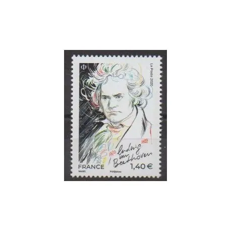 Vente Flash France - Poste - 2020 - No 5436 - Musique - Beethoven