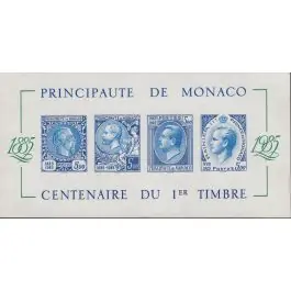 Paiement Sécurisé Timbre de collection Monaco - Bloc Feuillet 033a Non Dentel