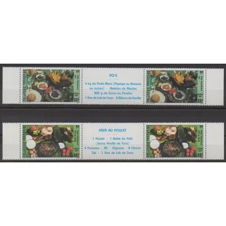Polynésie - 1987 - No 278A/279A - Gastronomie Prix Promo