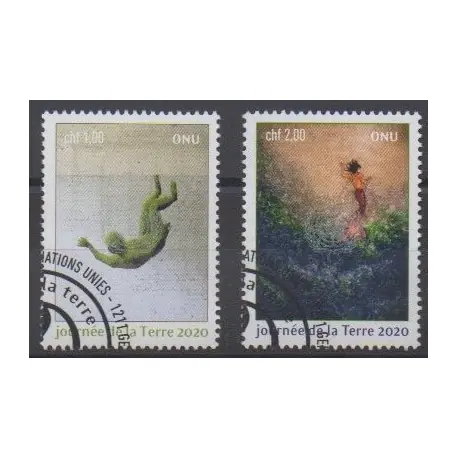 Nations Unies (ONU - Genève) - 2020 - No 1085/1086 - Environnement - Oblitérés Exclusif