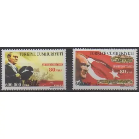 Turquie - 2003 - No 3086/3087 - Histoire Achat Immédiat
