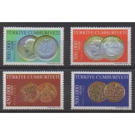 Turquie - 2001 - No 3012/3015 - Monnaies, billets ou médailles Achetez Aujourd’hui
