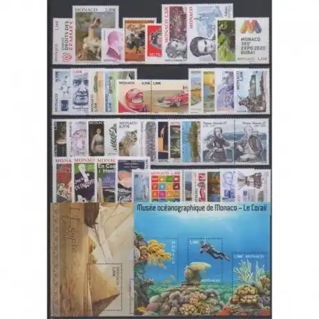 Monaco - Année complète - 2020 - No 3214/3259 Satisfait Ou Remboursé