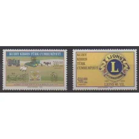 Turquie - Chypre du nord - 2003 - No 551/552 - Rotary ou Lions club Affaire À Saisir
