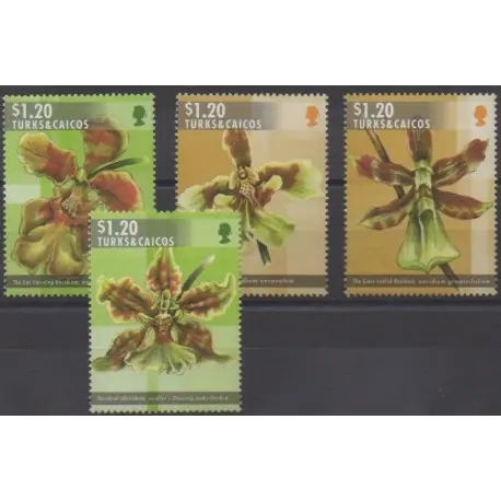 Turks et Caiques (Iles) - 2014 - No 1752/1755 - Orchidées Top Qualité
