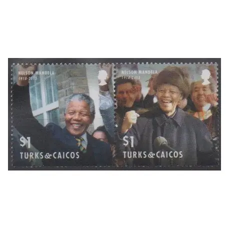 Usine Directe Turks et Caiques (Iles) - 2014 - No 1733/1734 - Célébrités