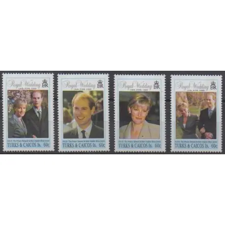 Premium Turks et Caiques (Iles) - 1999 - No 1332/1335 - Royauté - Principauté