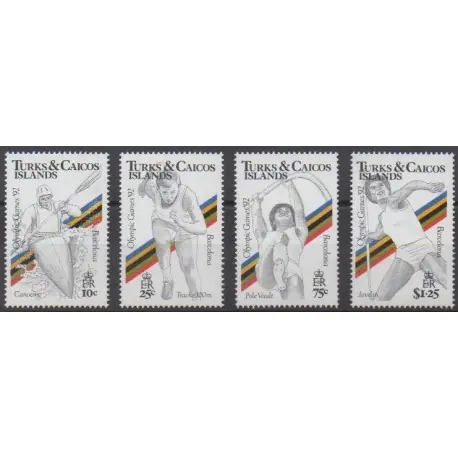 Turks et Caiques (Iles) - 1990 - No 910/913 - Jeux Olympiques d'été Achetez Aujourd’hui