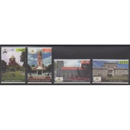 Promotion Saisonnière Barbade - 2012 - No 1249/1252 - Monuments