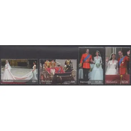 Barbade - 2011 - No 1241/1244 - Royauté - Principauté Affaire À Saisir