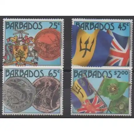 Barbade - 1987 - No 714/717 - Histoire Livraison Mondiale