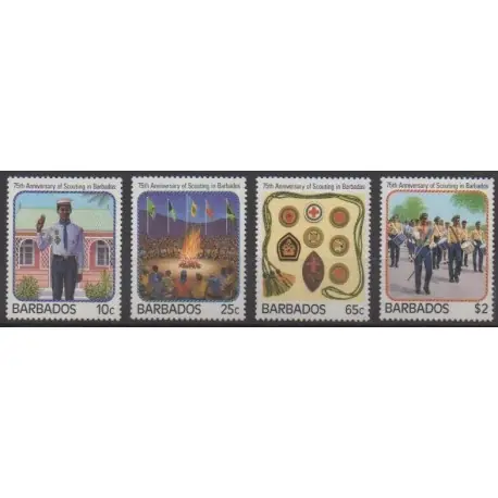 Barbade - 1987 - No 690/693 - Scoutisme Fait Main