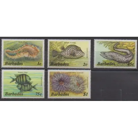 Barbade - 1985 - No 628/632 - Vie marine Offre Du Jour