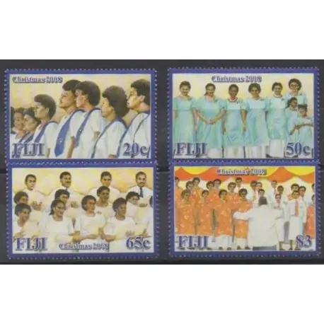 Prix Réduit Fidji - 2008 - No 1196/1199 - Noël - Musique