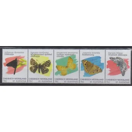 Pays-Bas caribéens - Saint-Eustache - 2020 - No 125/129 - Insectes Expédié Aujourd’hui