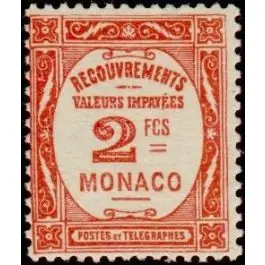 Produit De Marque Timbre de collection Monaco - Taxe 28