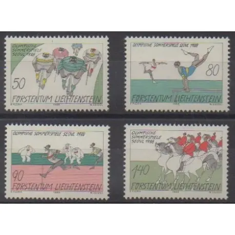 Liechtenstein - 1988 - No 888/891 - Jeux Olympiques d'été Quantité Limitée