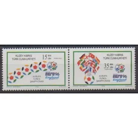 Turquie - Chypre du nord - 1996 - No 402/403 - Football Artisanat