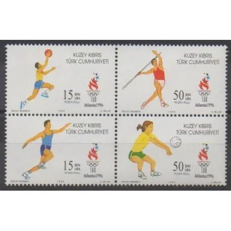 Turquie - Chypre du nord - 1996 - No 398/401 - Jeux Olympiques d'été Exclusif