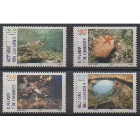 Turquie - Chypre du nord - 2002 - No 517/520 - Vie marine - Tourisme Promotion Saisonnière