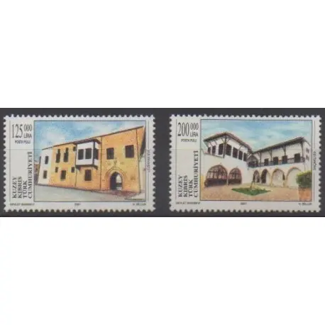 Turquie - Chypre du nord - 2001 - No 493/494 - Architecture Pas Cher