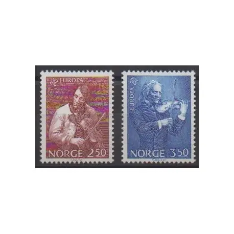 Norvège - 1985 - No 880/881 - Musique - Europa Prix Bas