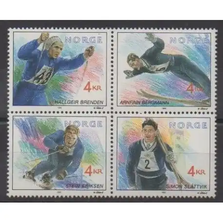 Norvège - 1992 - No 1047/1050 - Jeux olympiques d'hiver Jusqu’à Épuisement Des Stocks