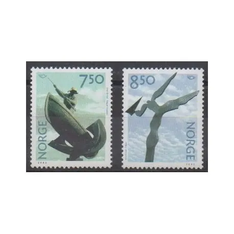 Norvège - 2002 - No 1369/1370 - Art Remise