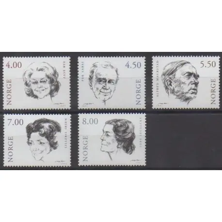 Norvège - 2001 - No 1321/1325 - Célébrités Solde