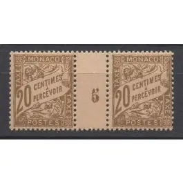 Timbre de collection Monaco - Taxe 18 Millsime 5 (1925) Petit Prix