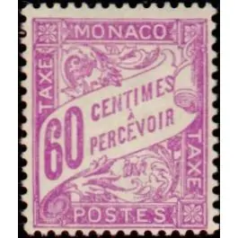 Prix Choc Timbre de collection Monaco - Taxe 22