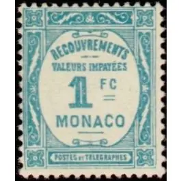 Timbre de collection Monaco - Taxe 27 Produit De Marque