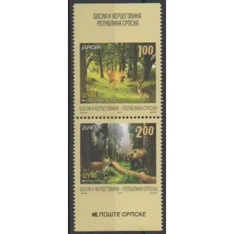 Bosnie-Herzégovine République Serbe - 2011 - No 488a/489a - Arbres - Europa Nouvel Arrivage