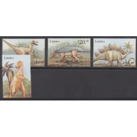 Liberia - 1999 - No 2169/2172 - Animaux préhistoriques Fait Main