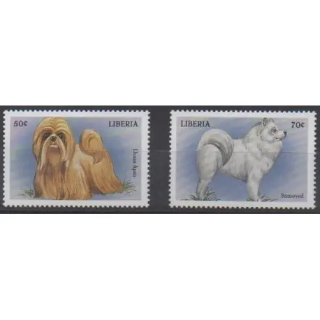 Acheter Direct Liberia - 1999 - No 2035/2036 - Chiens