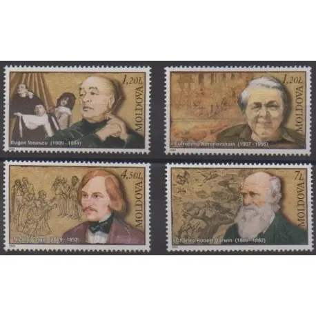 Moldavie - 2009 - No 592/595 - Célébrités Solde