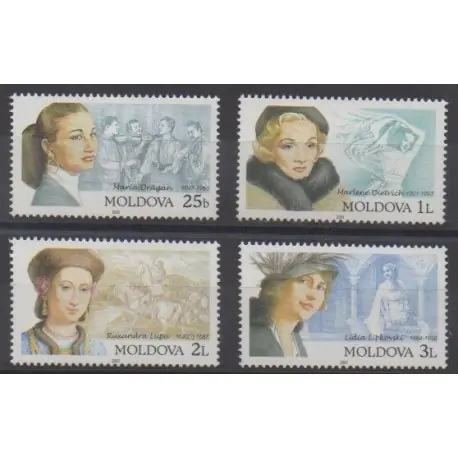 Moldavie - 2001 - No 333/336 - Célébrités Commander Vite