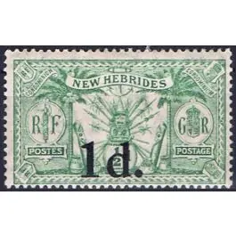 Timbre de collection Nlles Hebrides - 077 Satisfait Ou Remboursé