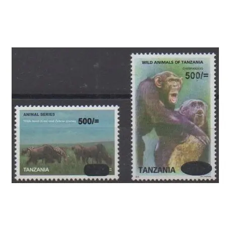 Livraison Gratuite Tanzanie - 2014 - No 3930/3931 - Mammifères