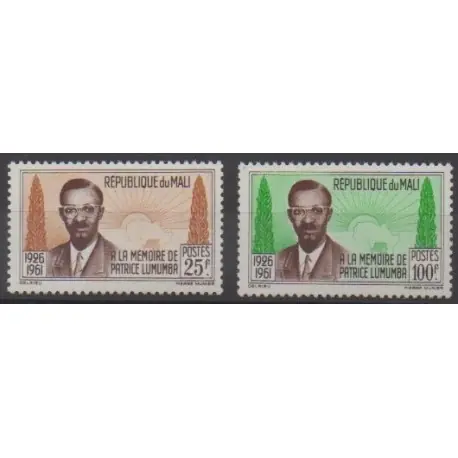 Mali - 1962 - No 33/34 - Célébrités Dernière Chance
