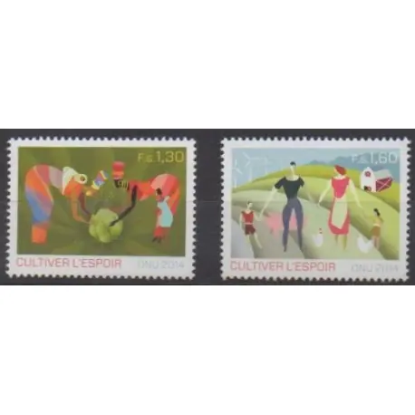 Nations Unies (ONU - Genève) - 2014 - No 876/877 Jusqu’à Épuisement Des Stocks