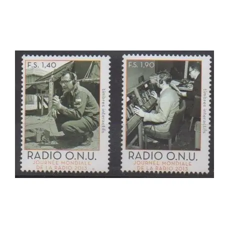 Prix Choc Nations Unies (ONU - Genève) - 2013 - No 812/813 - Télécommunications